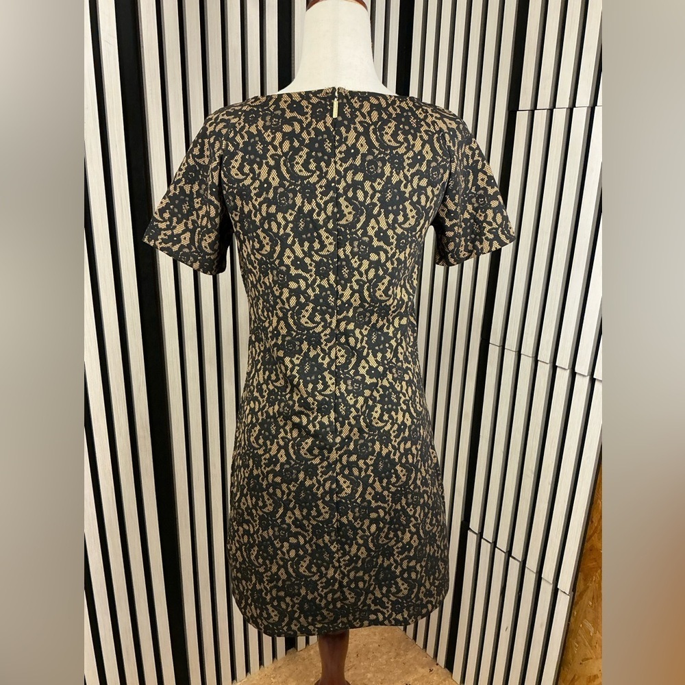 Michael Kors Black and Tan Lace Mini Dress, Sz Med - Picture 2 of 6